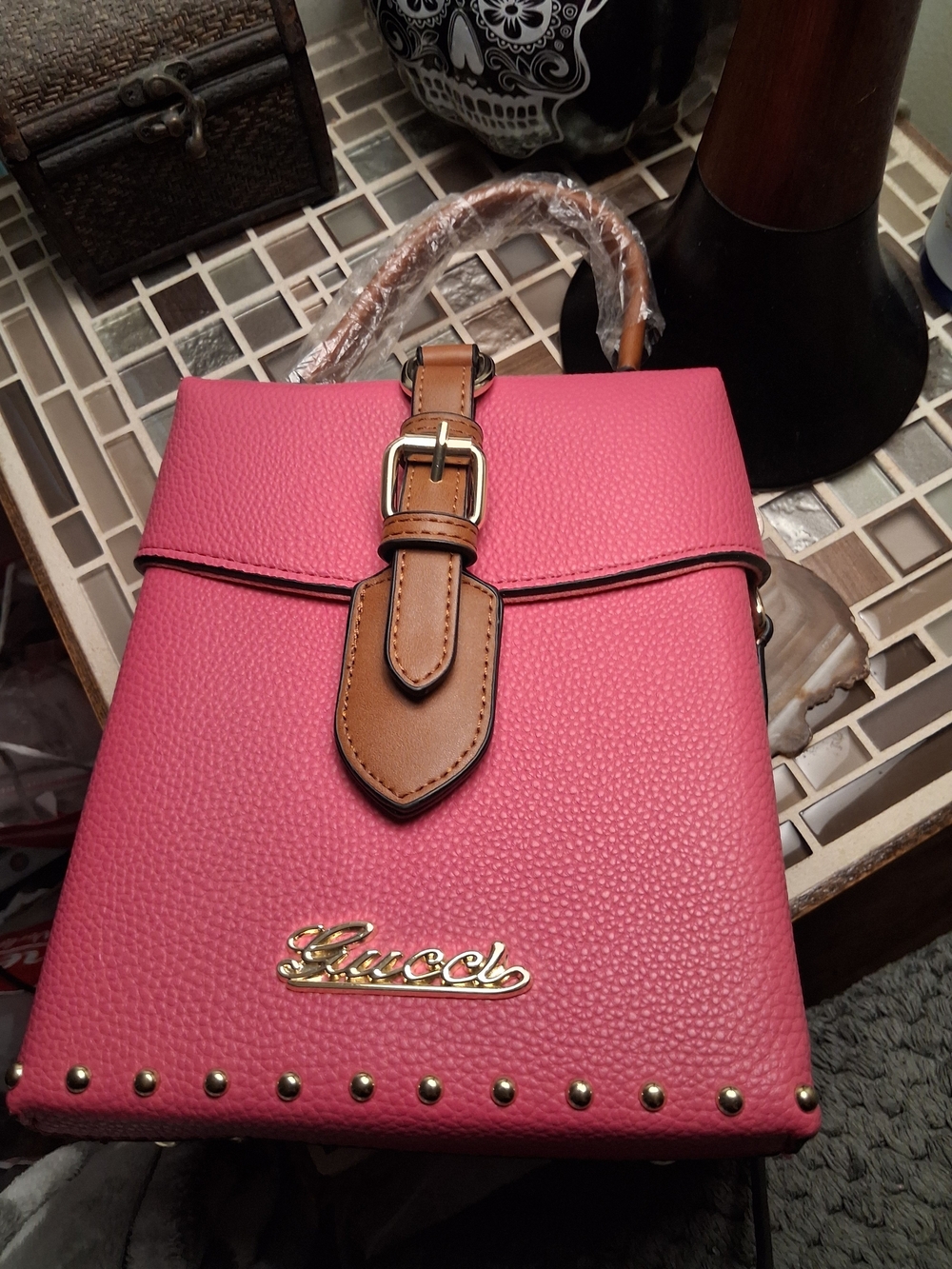 Pink Structured Top-Handle Women’s Bag
